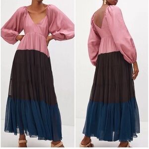 Nirmooha for Anthropologie Colorblock Maxi Dress